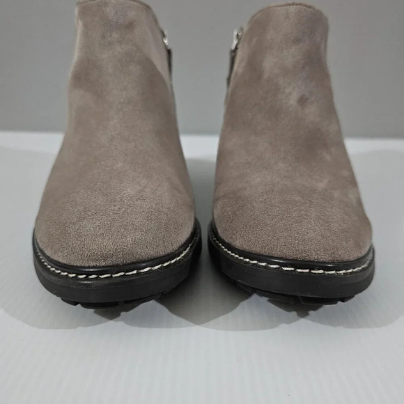NEW Sam Edelman Pryce Ankle Bootie Women 9.5 Taupe Suede Waterproof Western Fall - Picture 6 of 12